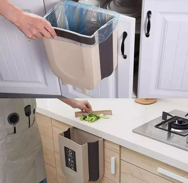 خرید سطل زباله تاشو bvo قابل نصب بر روی کابینت + ارسال فوری